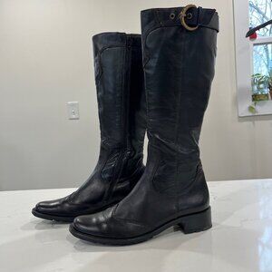 Paul Green Equestrian Knee Boots Black Leather Size 5 / 7 USA